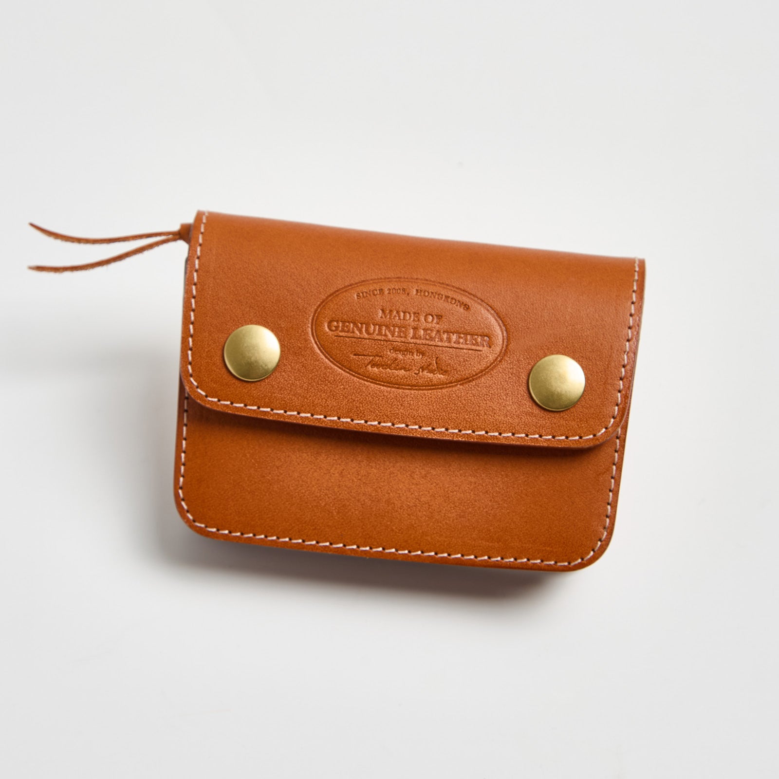 Tevalin Handcrafted Multi-Compartment Leather Card Case with Coin Pocket